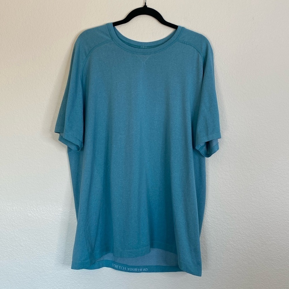 Lululemon swiftly tech shirt XXL teal EUC no flaws